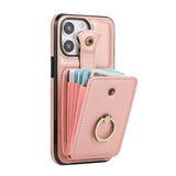 RFID Blocking Ring Holder Wallet Case for iPhone