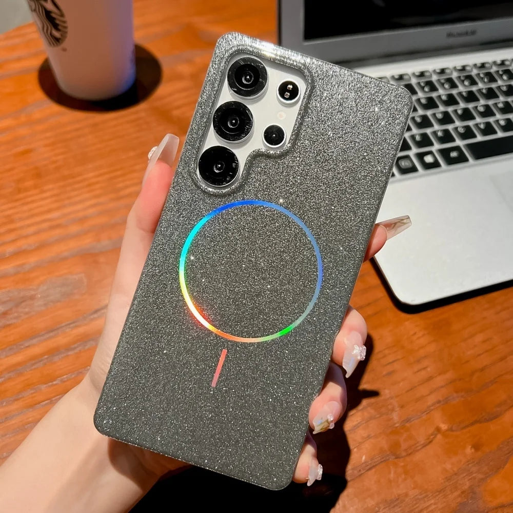 Shiny Glitter Magnetic IMD Case For Samsung