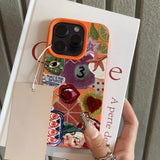 Retro Fruit Pattern Shockproof Soft Phone Case For iPhone