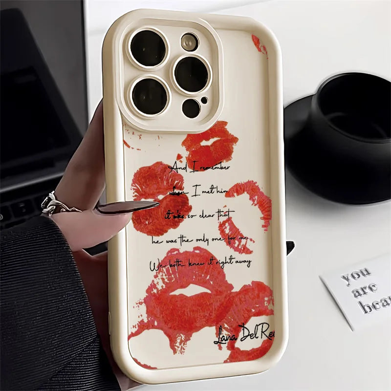 Sexy Girl Red Lips Phone Case For iPhone