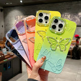 Luxury Gradient Color Butterfly Case for iPhone