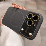 Liquid Silicone Magnetic Charging Glass Lens Protect Cover for iPhone