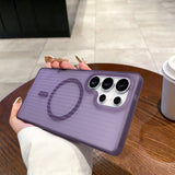 Corrugated Pattern Non-slip Magnetic Matte Case For Samsung