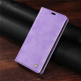 Leather Flip Wallet Case For iPhone