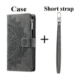Zipper Wallet Case Crossbody Book Shell Case For Samsung