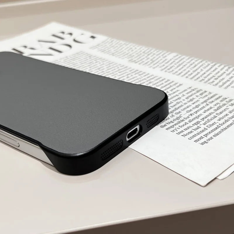 Business Frameless Leather Texture Case For iPhone