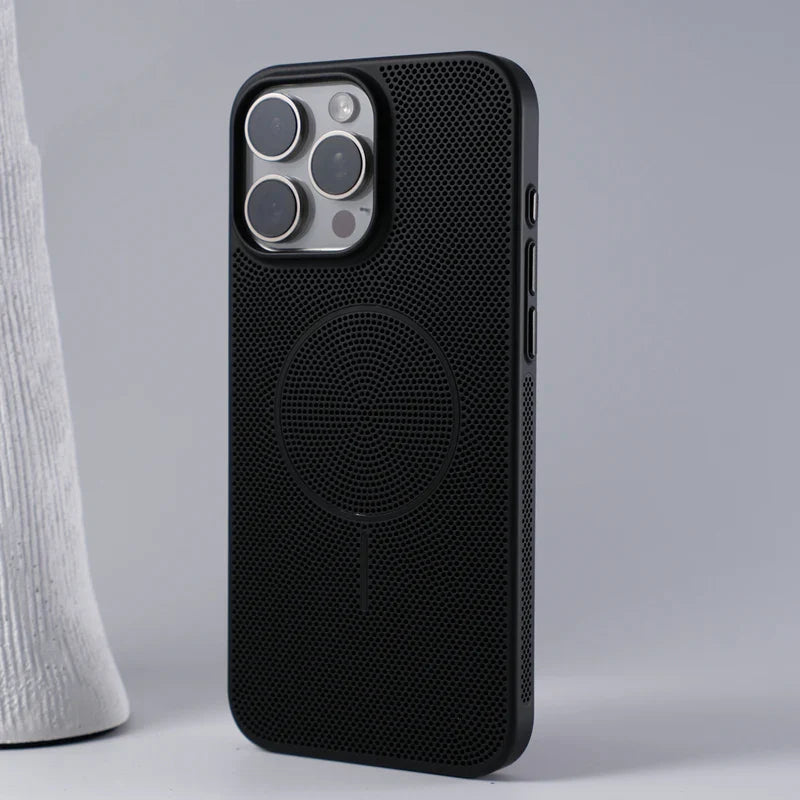 Mesh Heat Cooling  Matte Wireless Charge  Case for iPhone