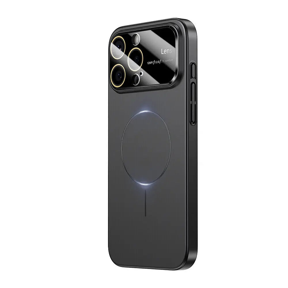 Magnetic Hard PC Lens Protector Phone Case For iPhone