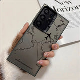 Travel-Inspired Airplane Route Phone Case For Samsung