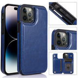 Luxury Retro Card Slots Flip Wallet Leather Case For iPhone