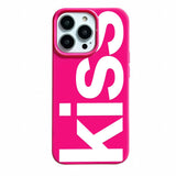 Personalized English Letters Kiss Simple Soft Case For iPhone