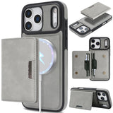 2 in 1 Magnetic Leather Holder Slots Phone Case for iphone