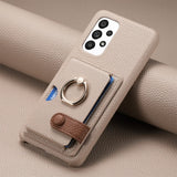 Leather with Card Holder Ring Wallet Case for Samsung