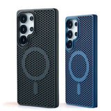 Honeycomb Grid Mesh Cooling Magnetic Phone Case For Samsung