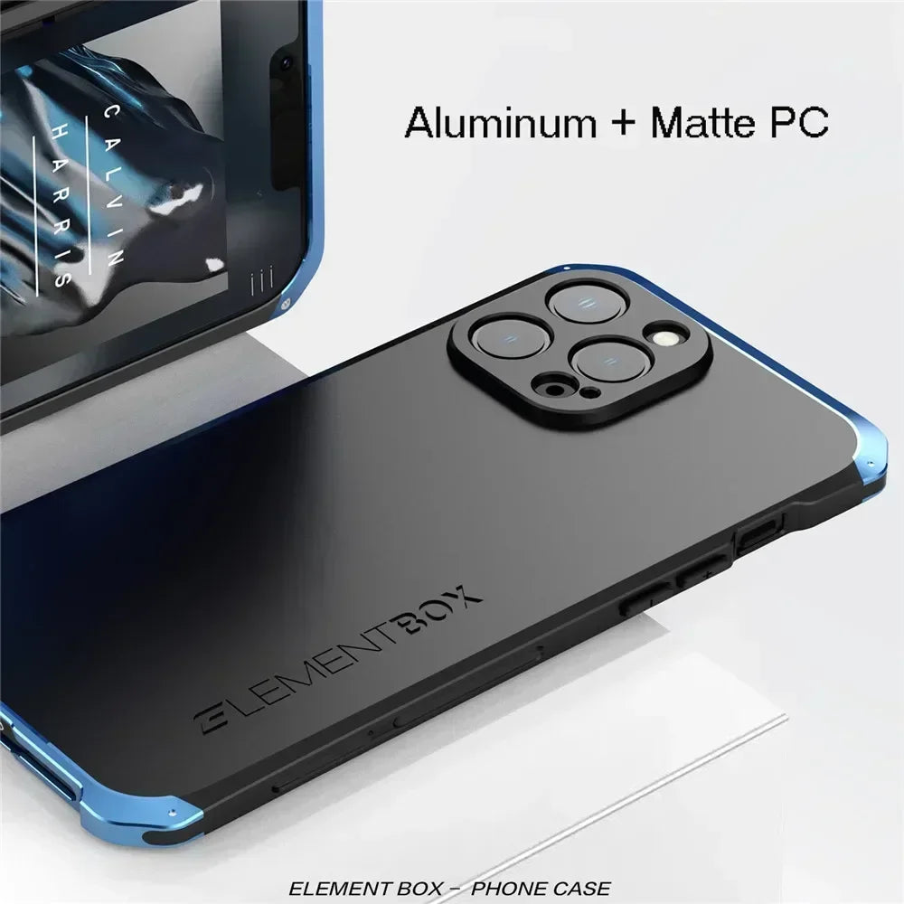 Aluminum + PC Shockproof Metal Case For iPhone