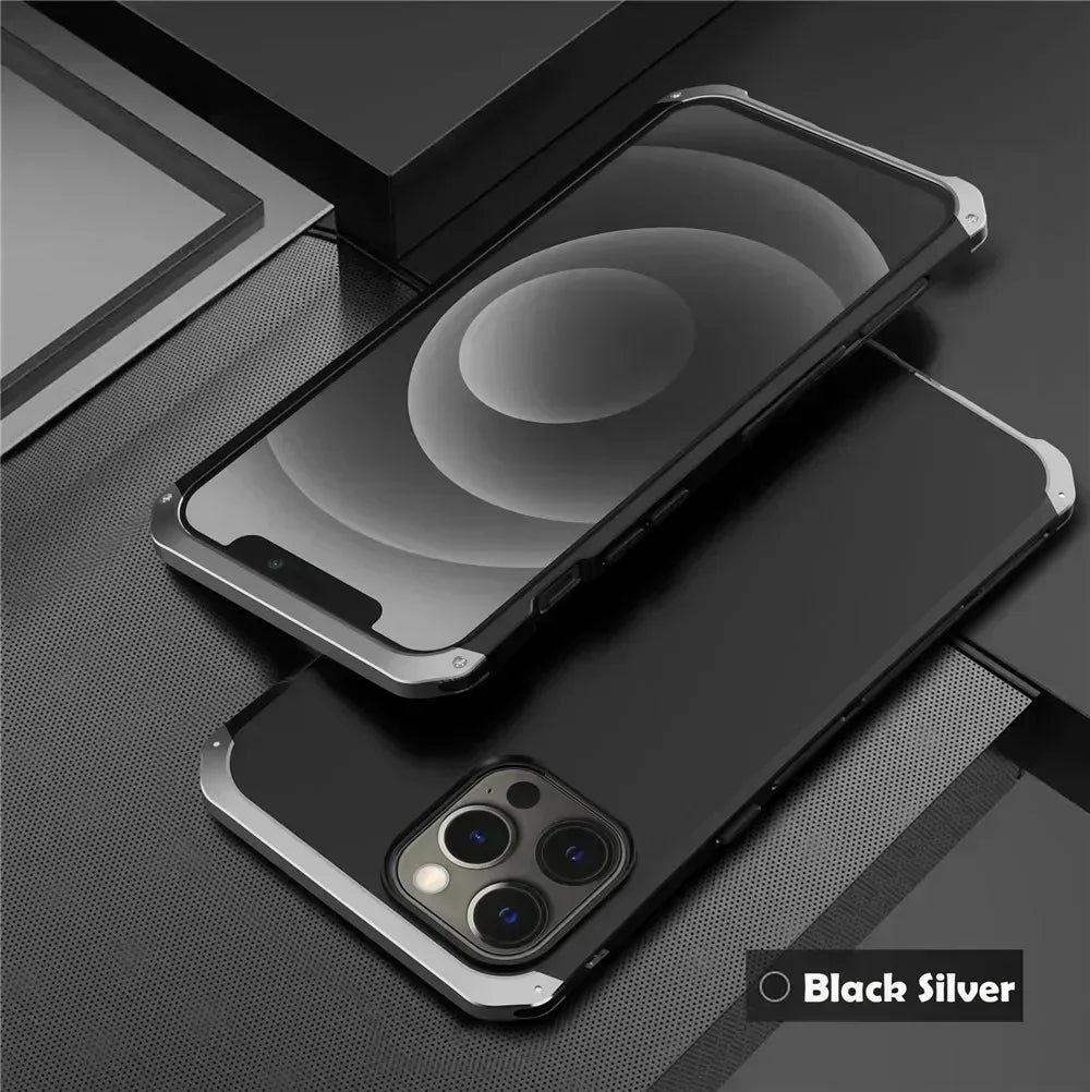 Aluminum + PC Shockproof Metal Case For iPhone