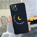 Simple Sun Moon Black White Couple Phone Case For iPhone