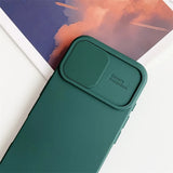 Slide Camera Lens Protection Soft Silicone Case For iPhone