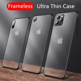 Slim Matte Frameless Phone Case For iPhone