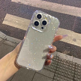 Soft Glitter Transparent Phone Case For iPhone