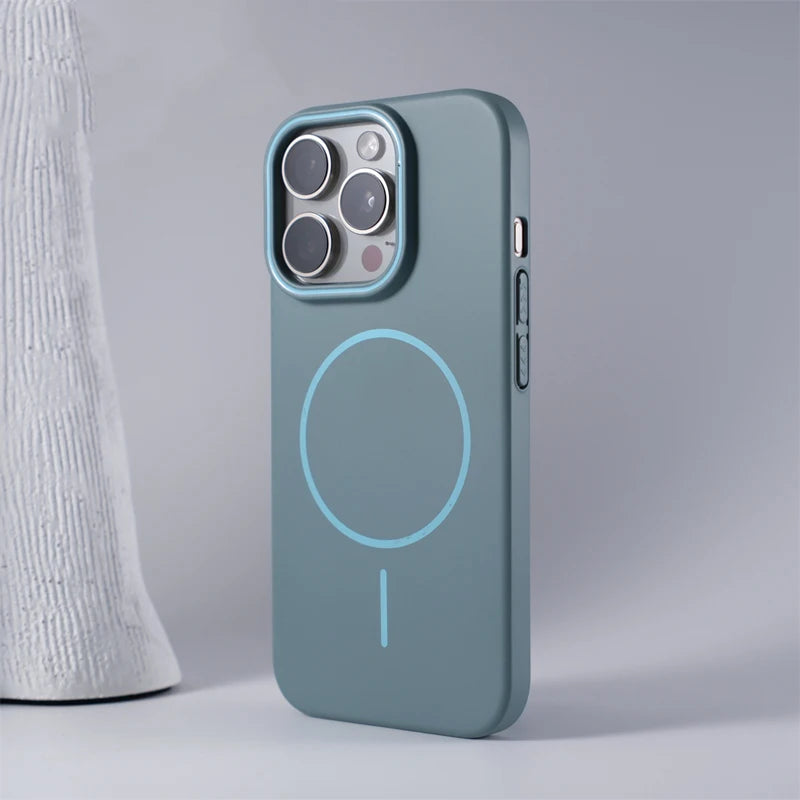 Solid Color Simple Magnetic Phone Case for iPhone