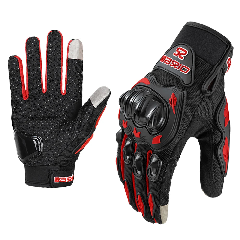 Summer Breathable Non-slip Wear-resistant Full Finger Motorcycle Gloves