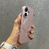 Titanium Luggage Pattern Magnetic Phone Case For iPhone