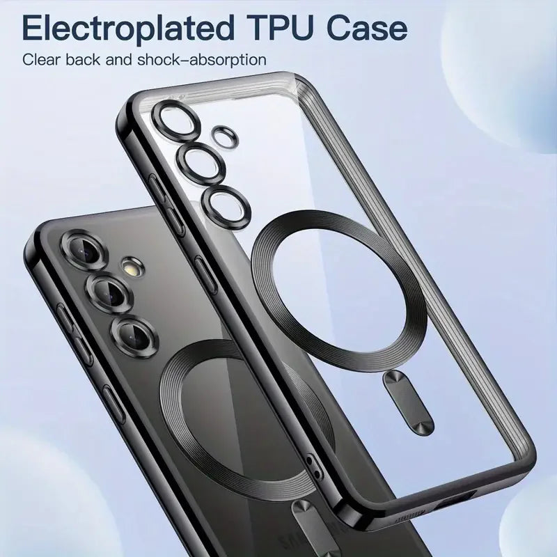 Transparent Magnetic Charge Case For Samsung