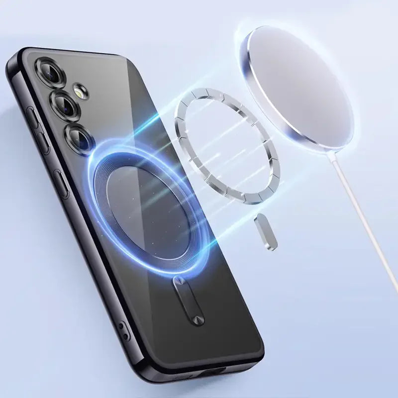 Transparent Magnetic Charge Case For Samsung