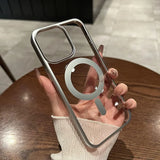 Transparent Titanium Magnetic Case for iPhone