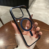 Transparent Titanium Magnetic Case for iPhone