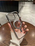 Transparent Titanium Magnetic Case for iPhone