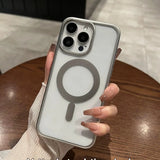 Transparent Titanium Magnetic Case for iPhone