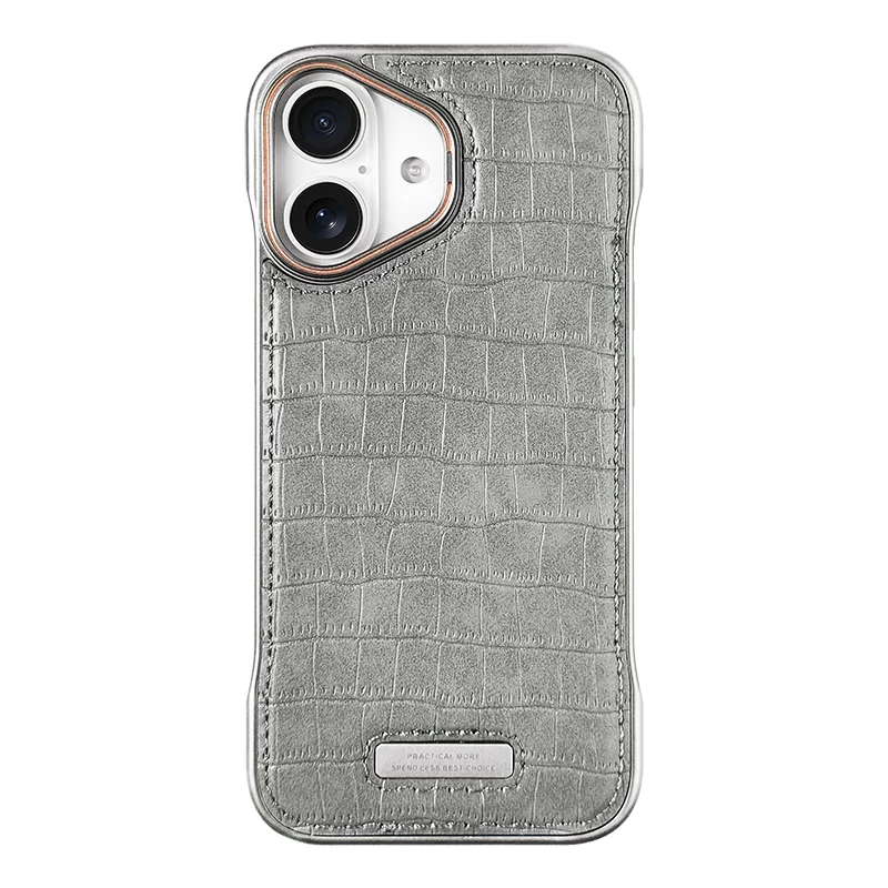 Ultrathin Borderless Crocodile Texture Leather  Phone Case for iPhone