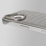 Ultrathin Borderless Crocodile Texture Leather  Phone Case for iPhone