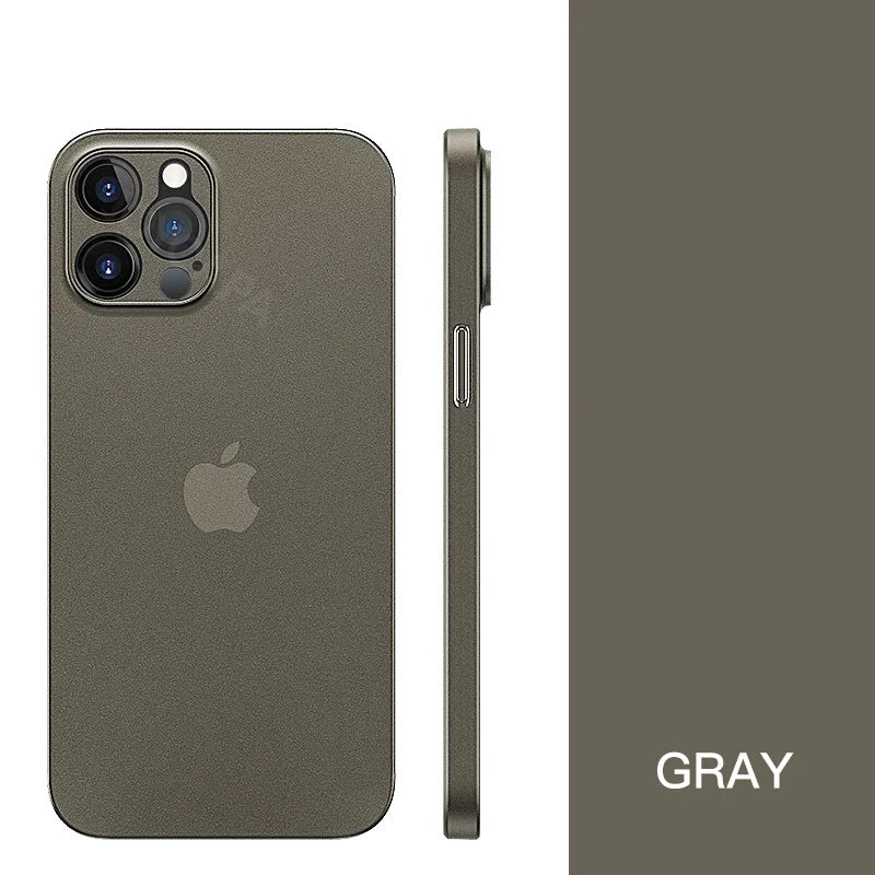 Ultra Thin Clear Shockproof Matte Case For iPhone