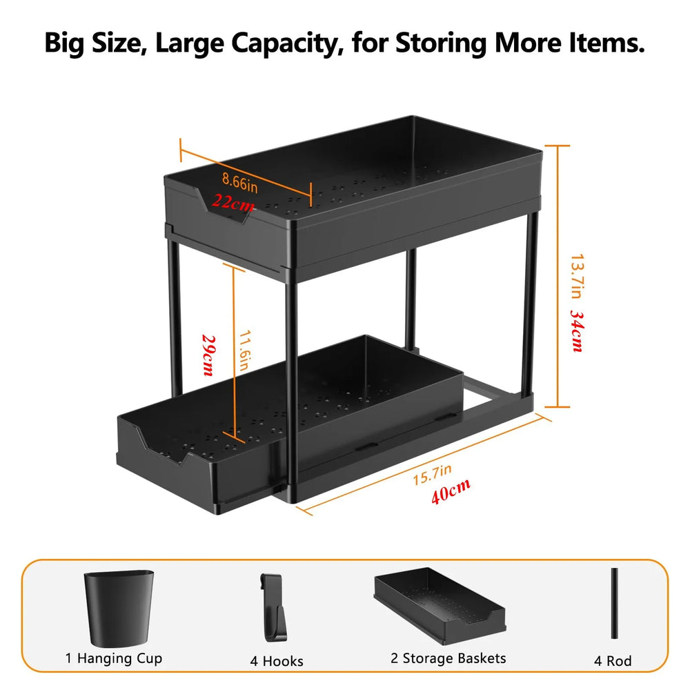 SpaceSaver Cabinet Drawer Organizer