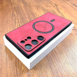 Leather Deer Magnetic Wireless Charging Case For Samsung