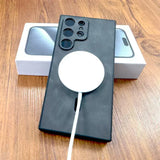 Leather Deer Magnetic Wireless Charging Case For Samsung