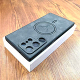 Leather Deer Magnetic Wireless Charging Case For Samsung