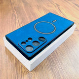Leather Deer Magnetic Wireless Charging Case For Samsung