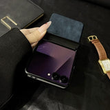 Vintage Waxed Leather Magnetic Shockproof Case for Samsung