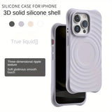 Magnetic Liquid Silicone Wireless Charging Case For iPhone