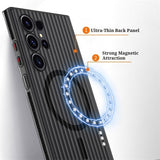 Corrugated Grating Anti-Slip Strip Magnetic Skin-Feel Phone Case for Samsung