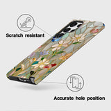 Glass Flower Film Phone Case for Samsung