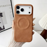Vintage Leather Matte Magnetic Case for iPhone