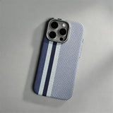 Relief Carbon Fiber Magnetic Lens Metal Protective Case for iPhone