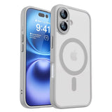 Magnetic Armor Shockproof Matte Translucent Case for iPhone