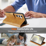 Business Leather Flip Card Wallet Case for Samsung