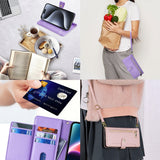 Multifunctional Crossbody Wallet Card Holder Leather Case for iPhone